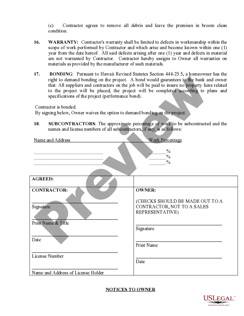 Preview Site Work Contract for Contractor