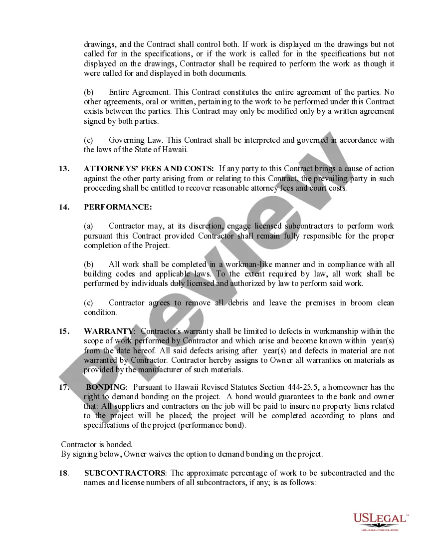 Preview Siding Contract for Contractor