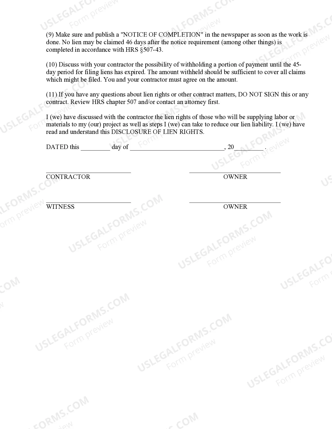 Preview Refrigeration Contract for Contractor