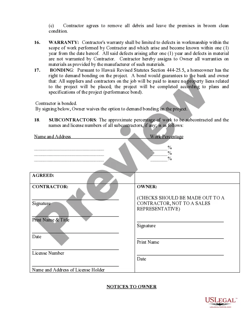 Preview Drainage Contract for Contractor