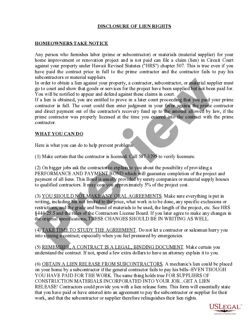 Preview Drainage Contract for Contractor
