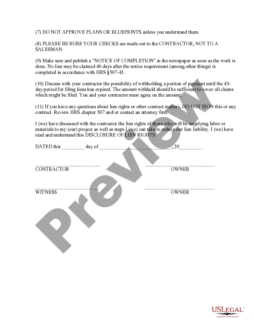 Preview Drainage Contract for Contractor