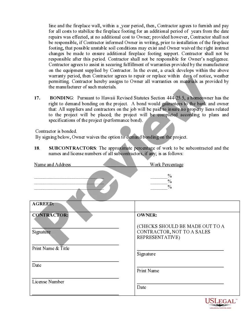 Preview Foundation Contract for Contractor