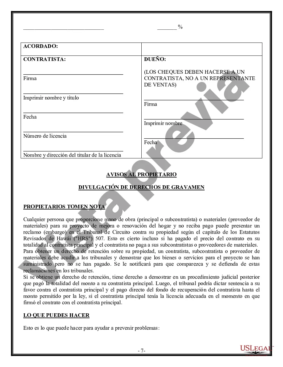 Preview Contrato de plomería para contratista