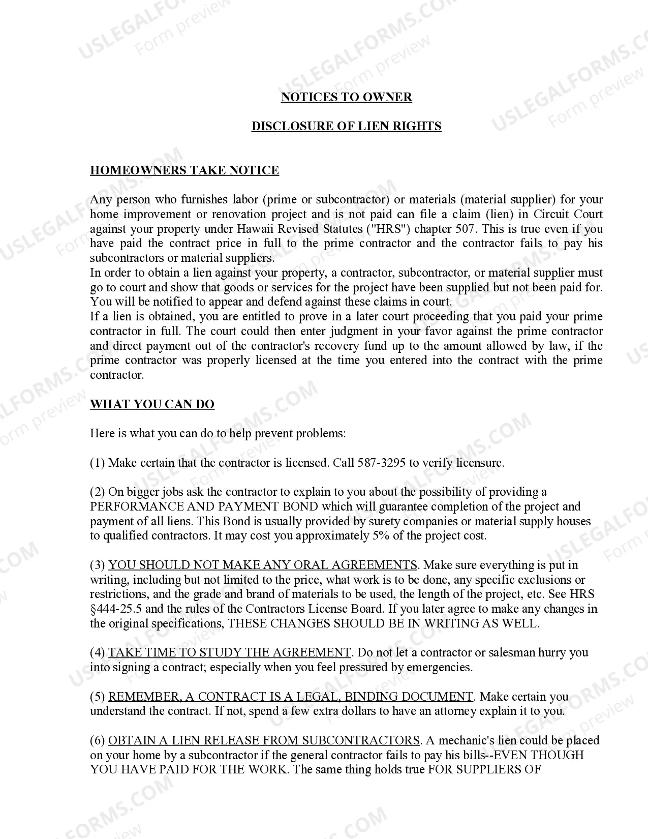 Preview Plumbing Contract for Contractor