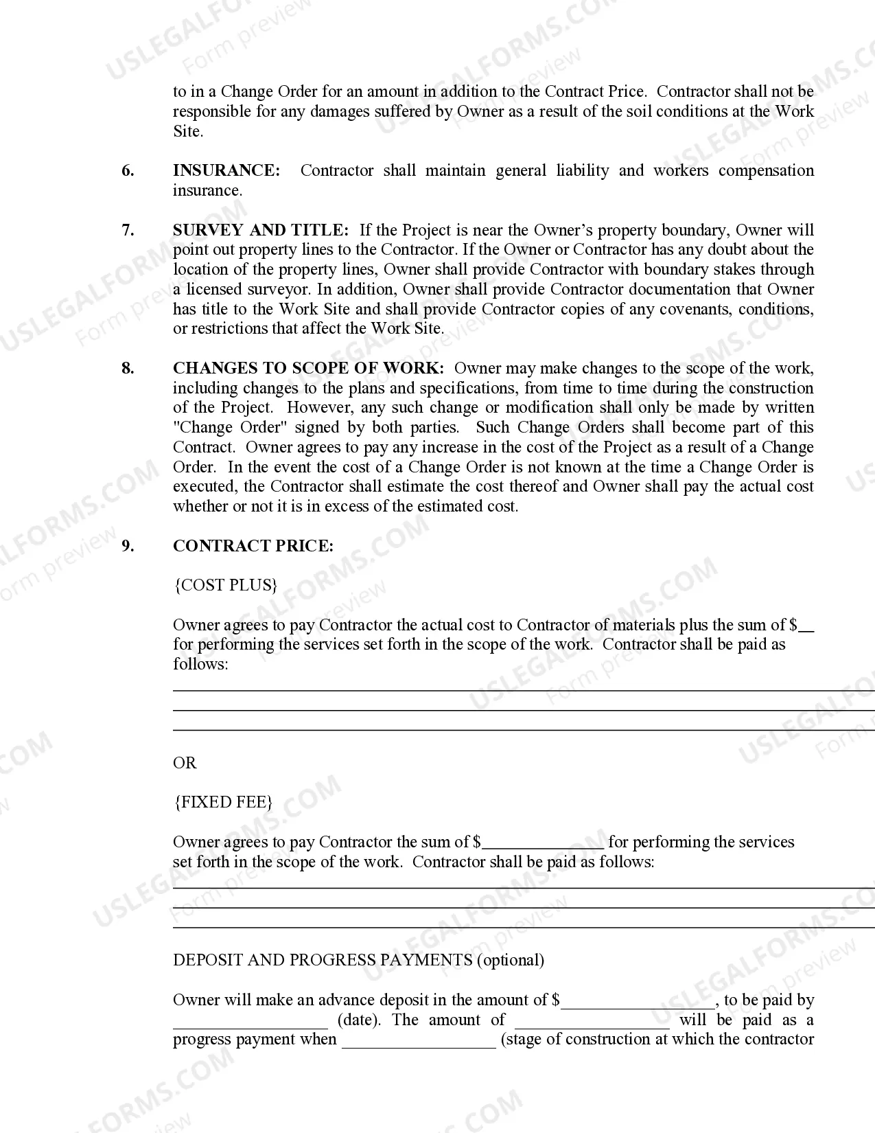 Preview Brick Mason Contract for Contractor