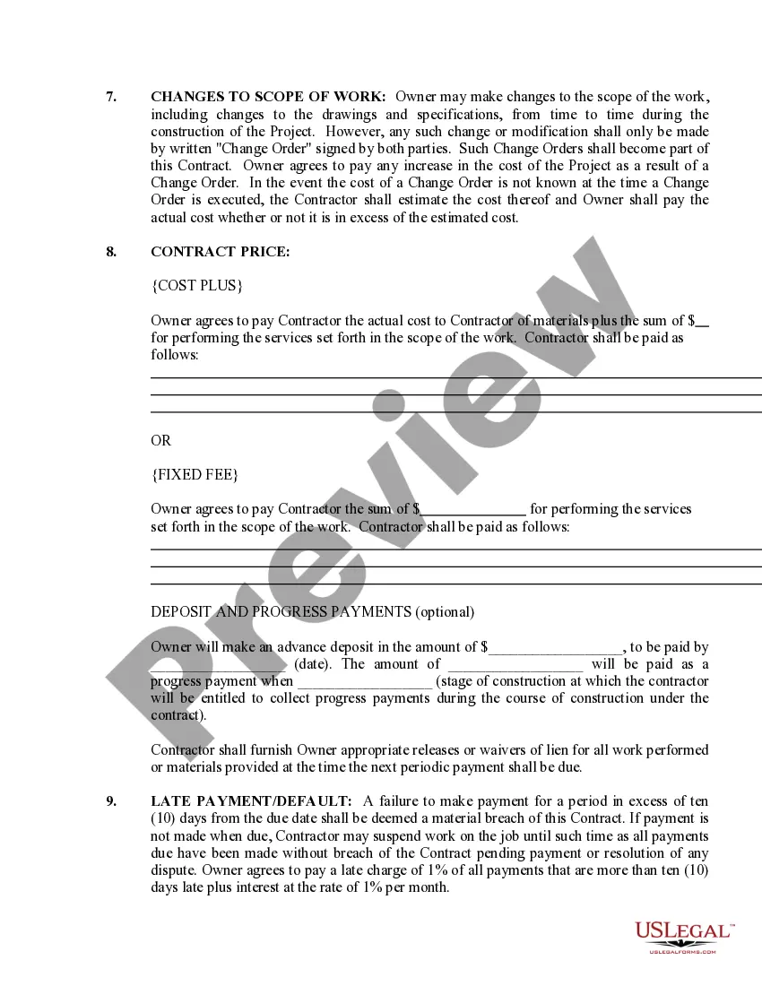 Preview Electrical Contract for Contractor