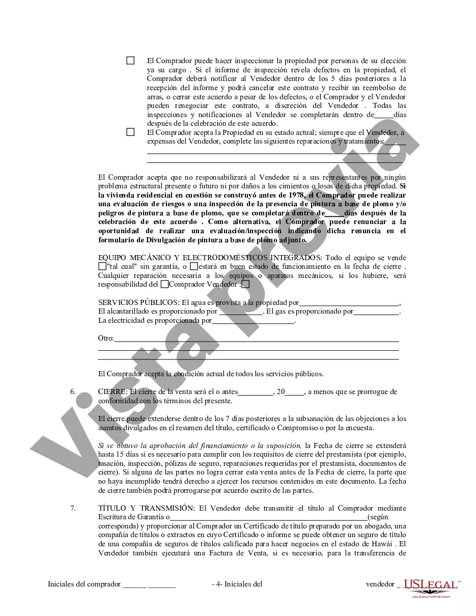 Preview Contrato de Compraventa de Bienes Inmuebles sin Corredor para Acuerdo de Venta de Casa Residencial