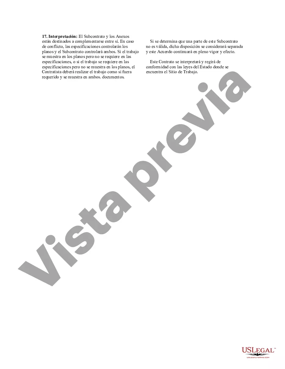Preview Acuerdo de subcontratista