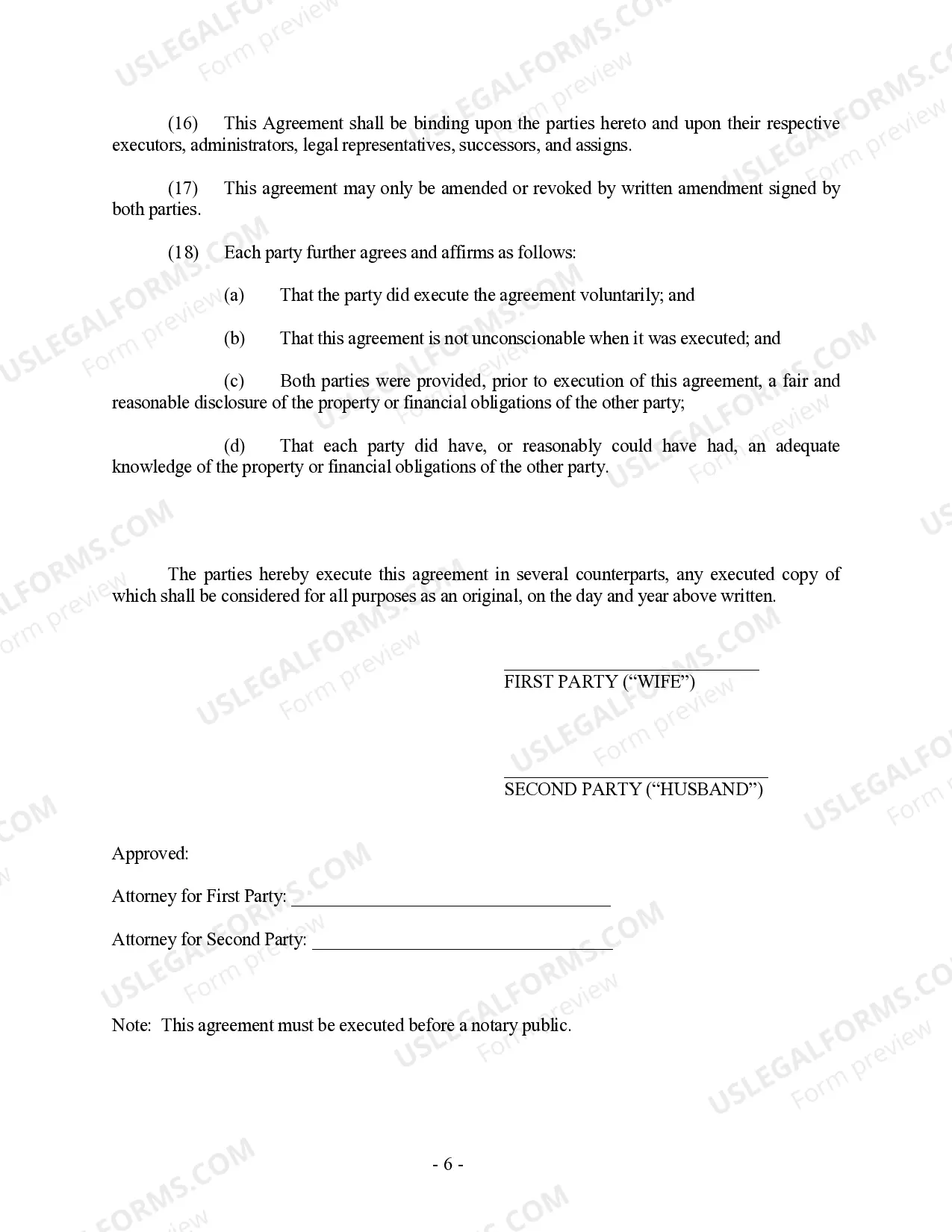 Preview Hawaii Prenuptial Premarital Agreement without Financial Statements