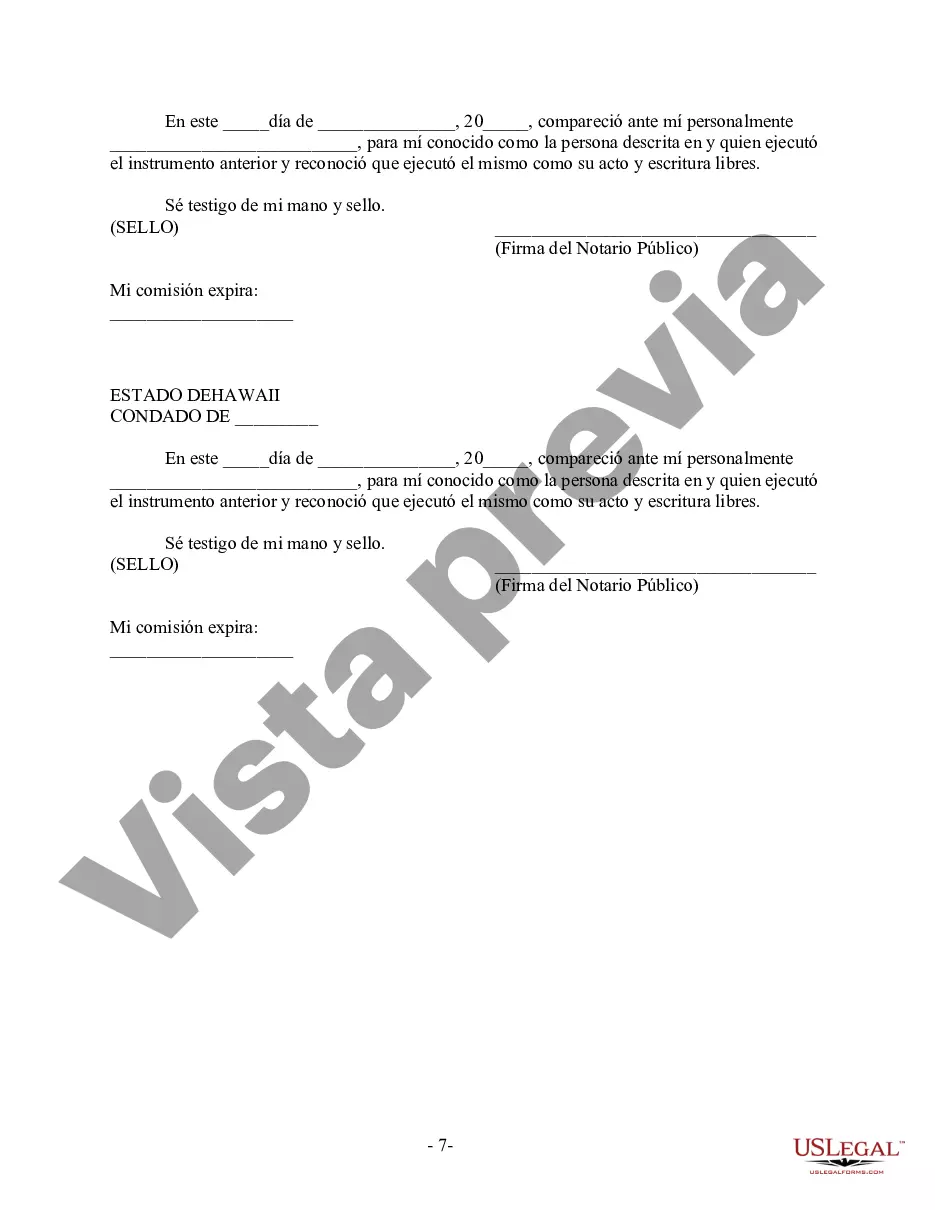 Preview Acuerdo prematrimonial prenupcial de Hawái con estados financieros