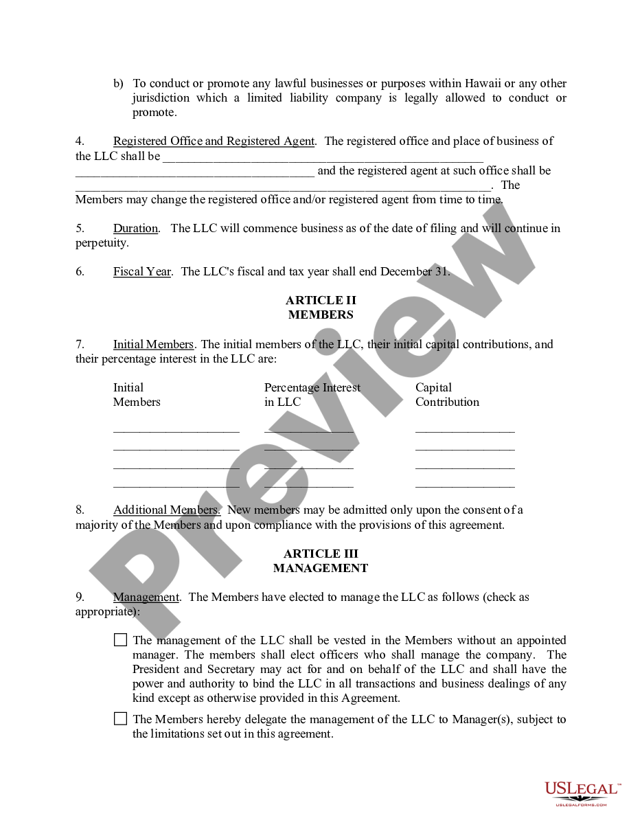 page 2 Limited Liability Company LLC Operating Agreement preview