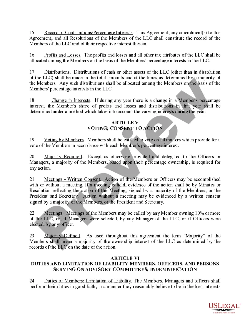 Get Limited Liability Company LLC Operating Agreement Preview Limited Liability Company LLC Operating Agreement