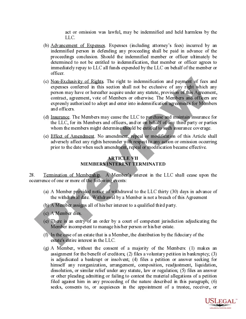 Get Limited Liability Company LLC Operating Agreement Preview Limited Liability Company LLC Operating Agreement