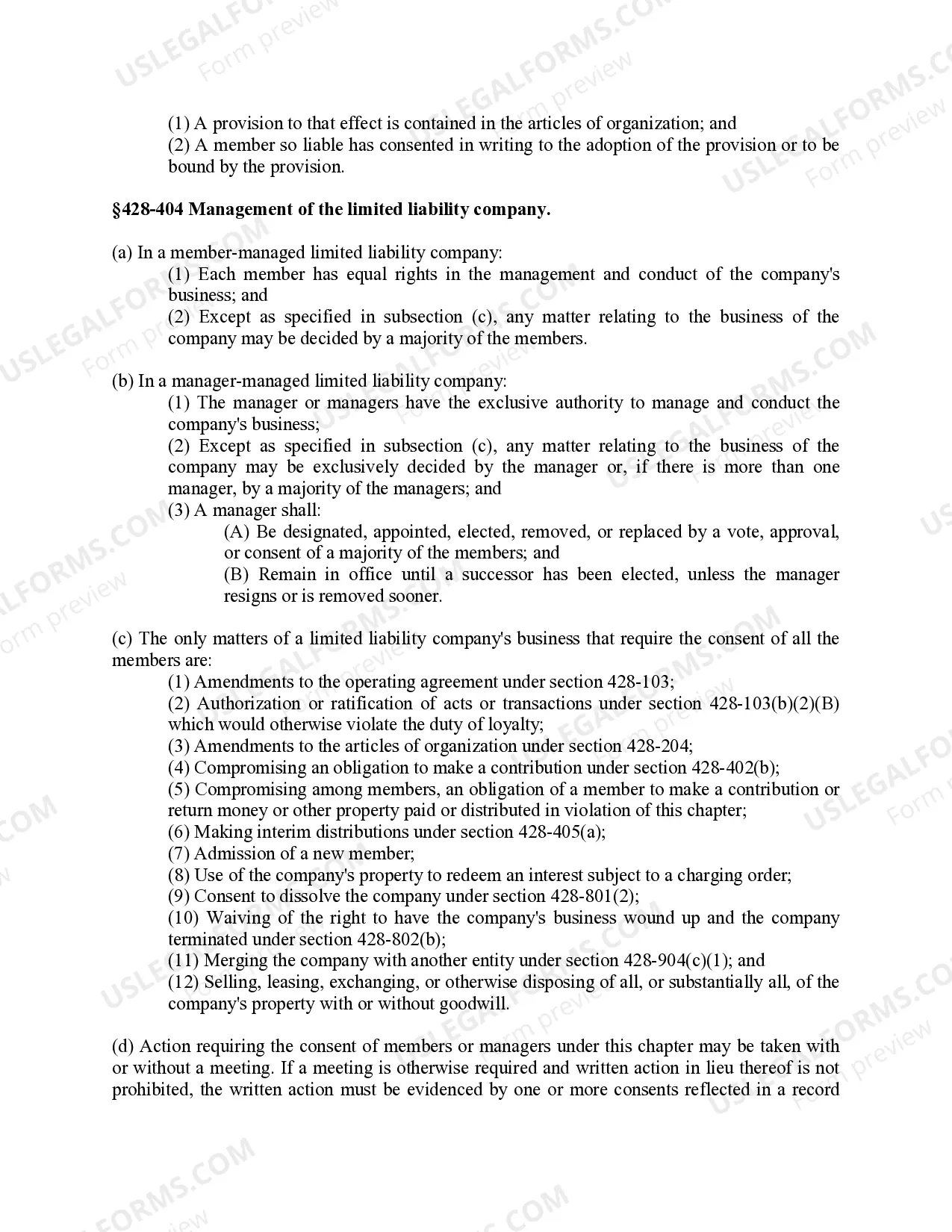 Preview Hawaii Limited Liability Company LLC Formation Package
