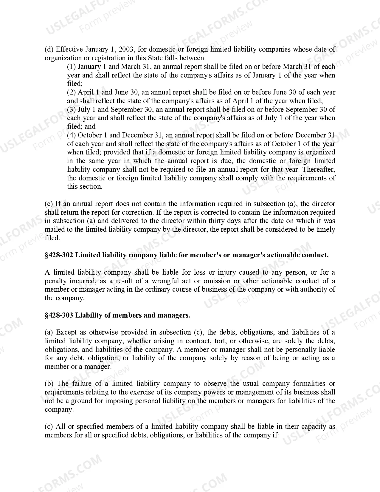 Preview Hawaii Limited Liability Company LLC Formation Package