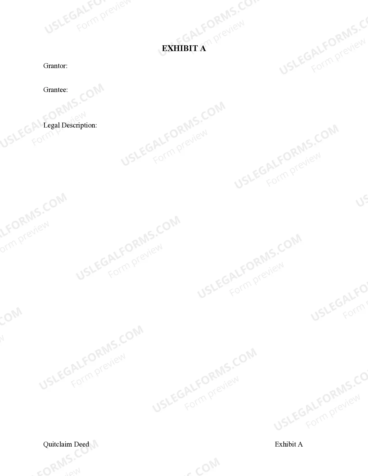 Preview Quitclaim Deed from Individual to Husband and Wife