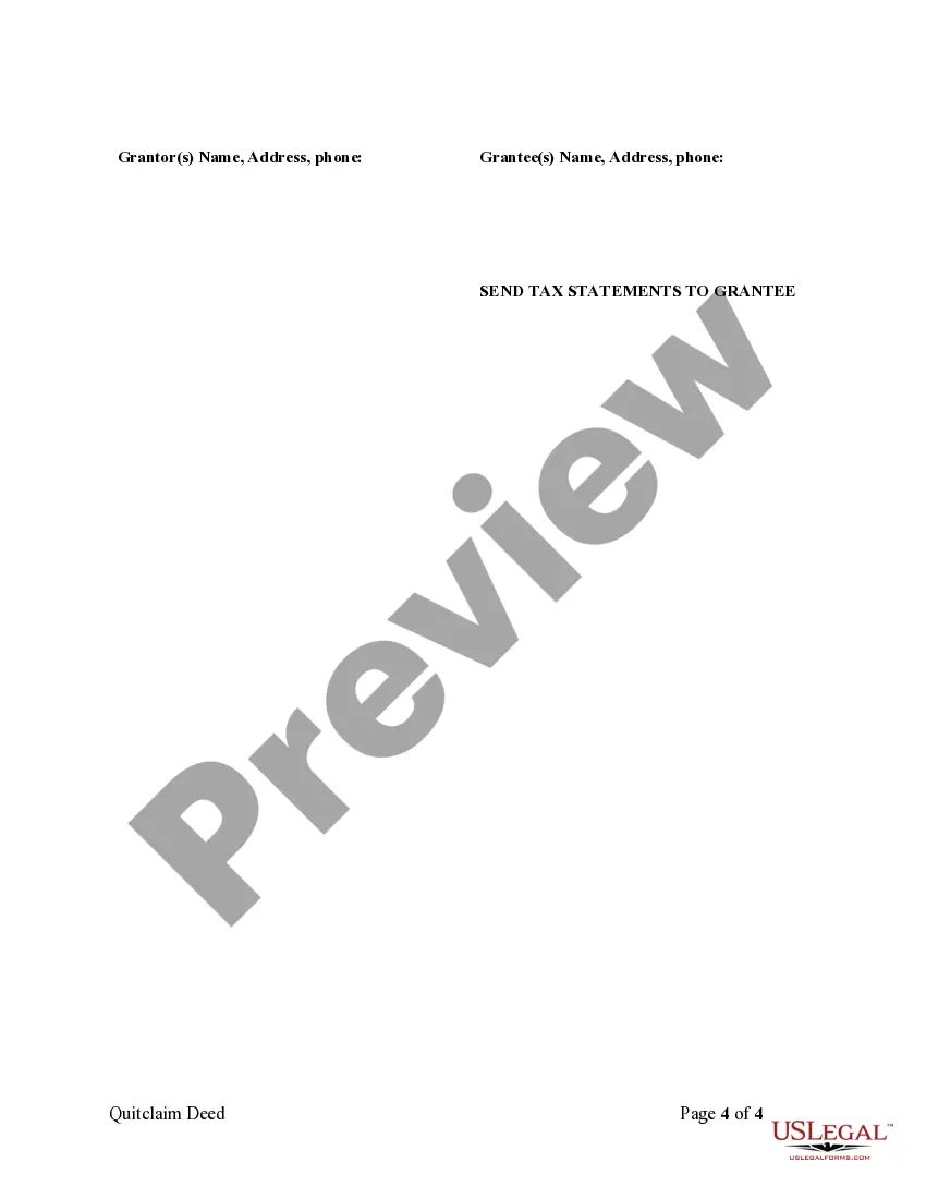 Preview Quitclaim Deed from Corporation to Individual