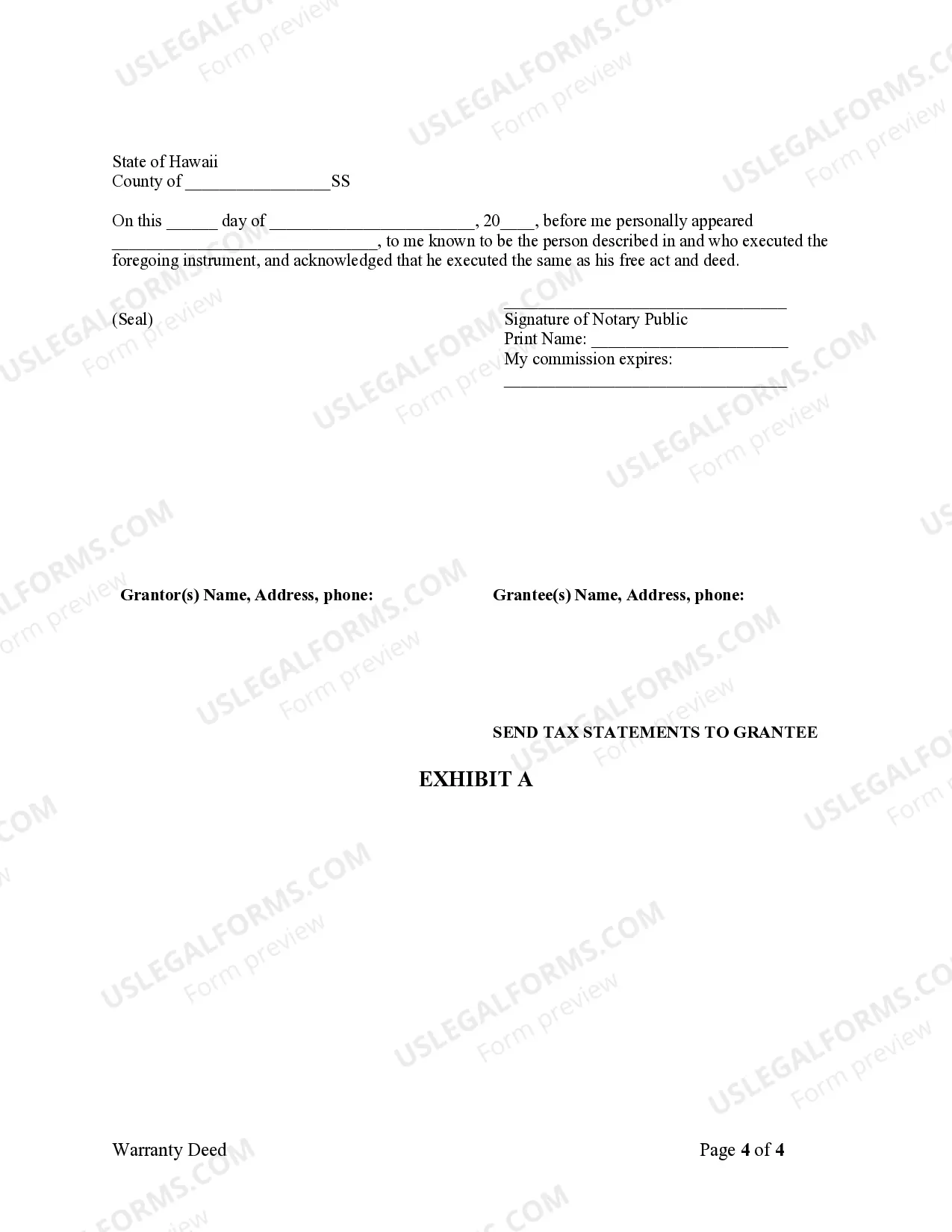 Preview Warranty Deed from Husband and Wife to a Trust