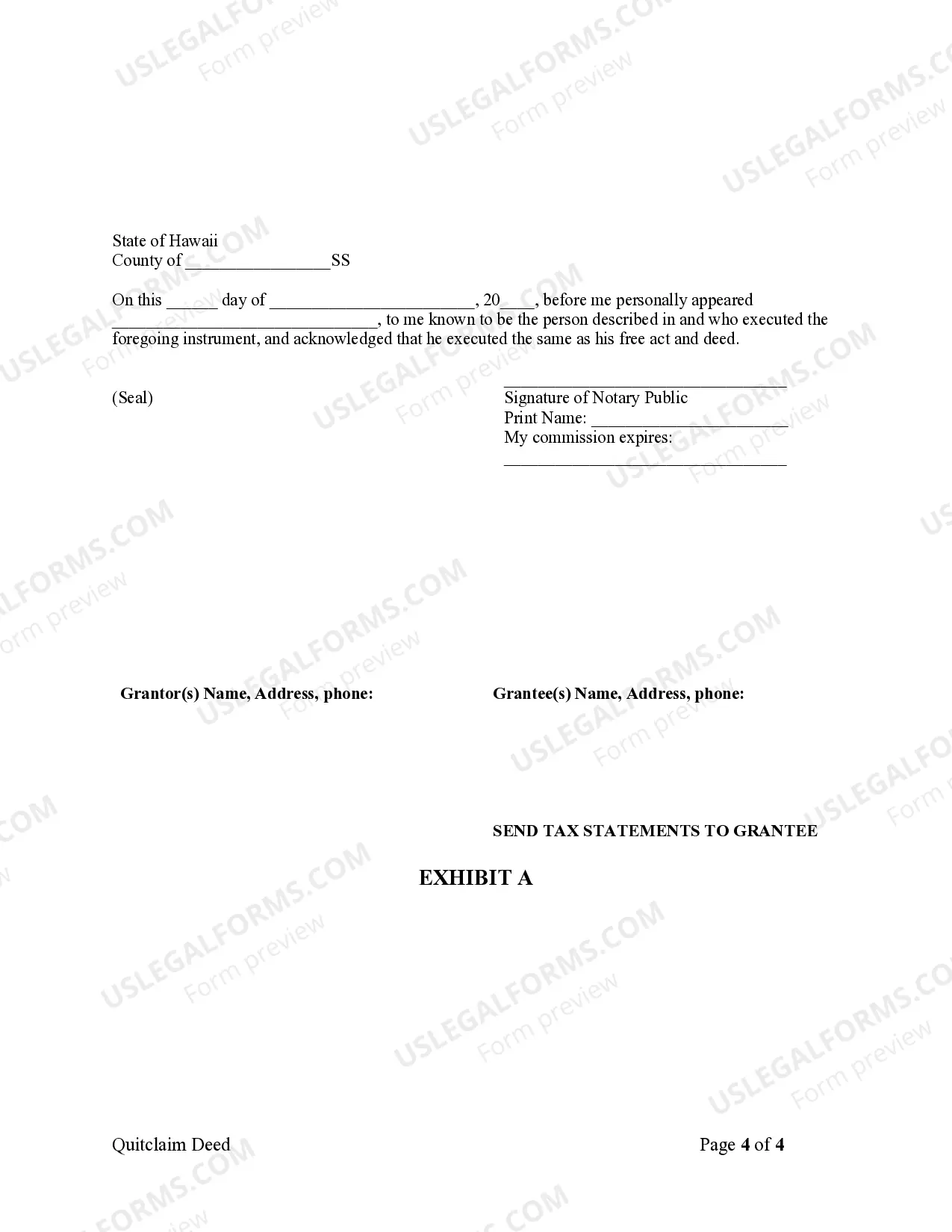 Preview Quitclaim Deed from Husband and Wife to Husband and Wife