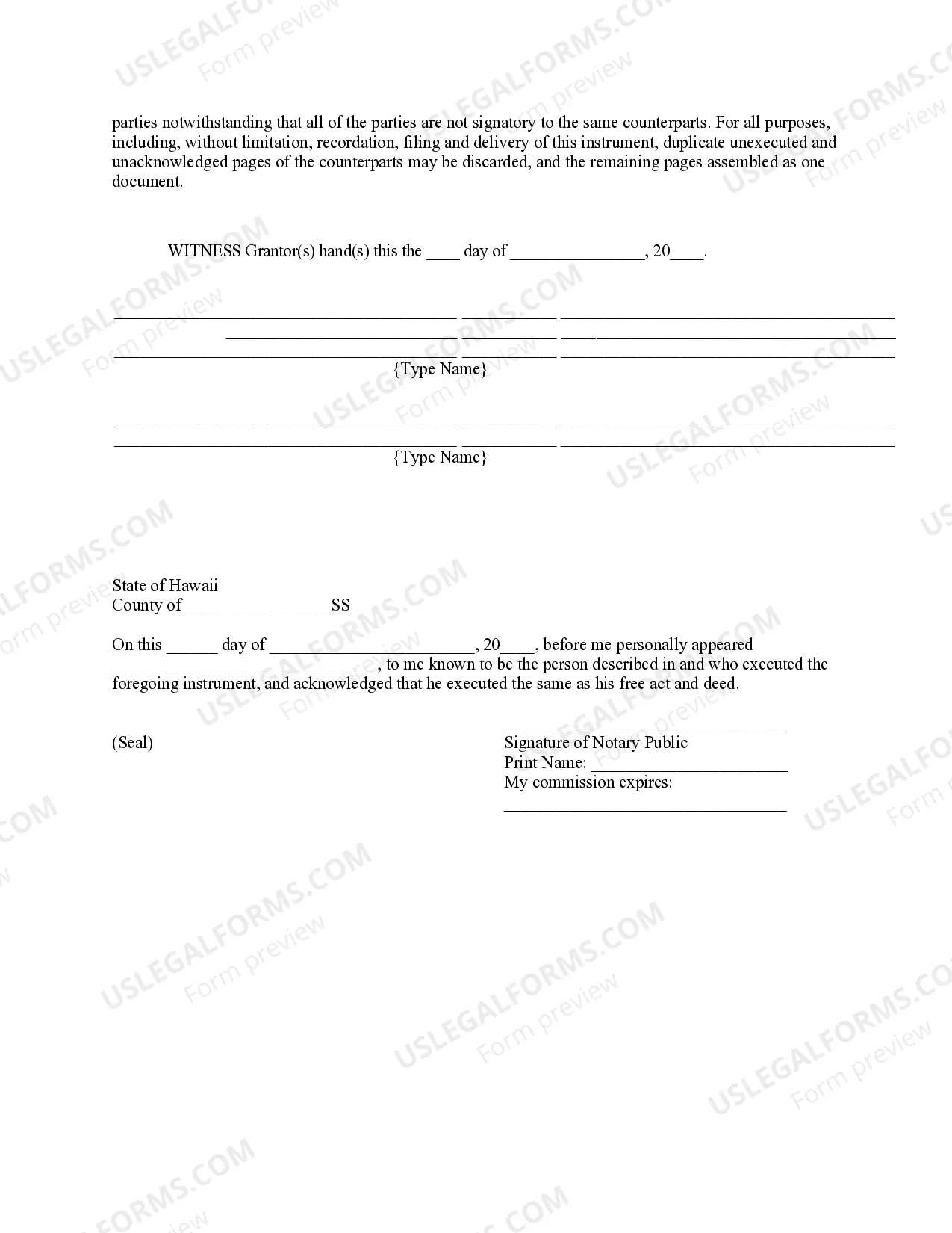 Preview Warranty Deed from Husband and Wife to Husband and Wife
