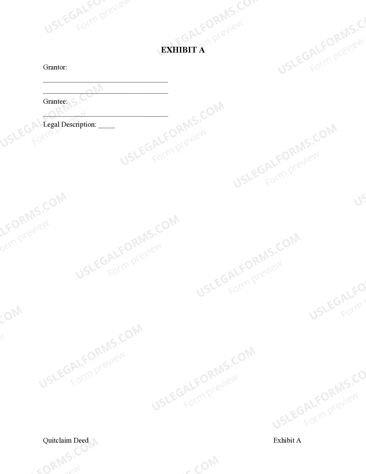 Preview Quitclaim Deed from Husband and Wife to an Individual