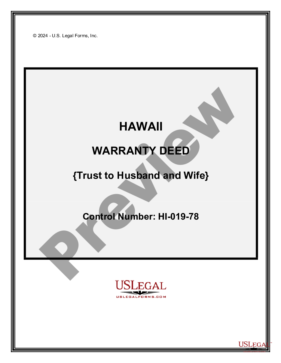page 0 Warranty Deed - Trust to Husband and Wife preview