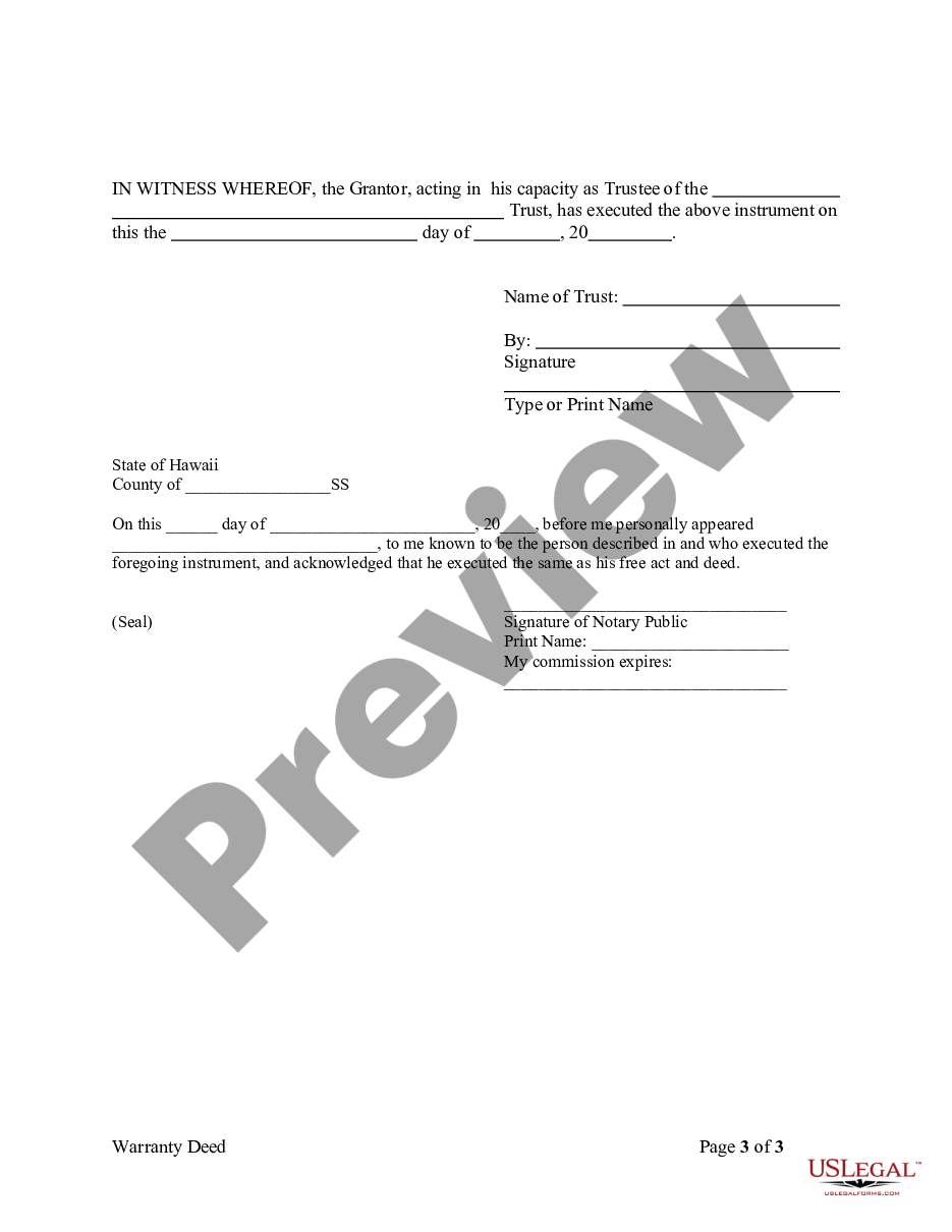 page 4 Warranty Deed - Trust to Husband and Wife preview
