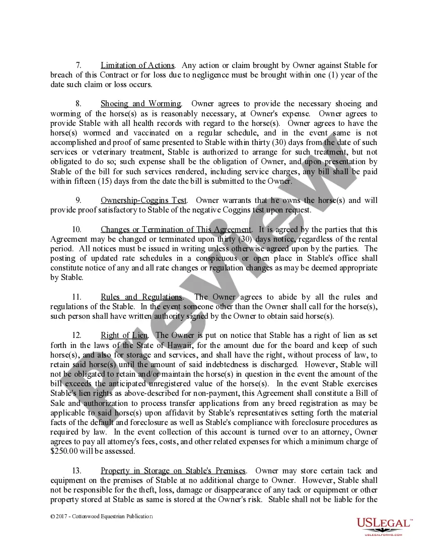Get Boarding Stable Agreement - Horse Equine Forms Preview Boarding Stable Agreement - Horse Equine Forms