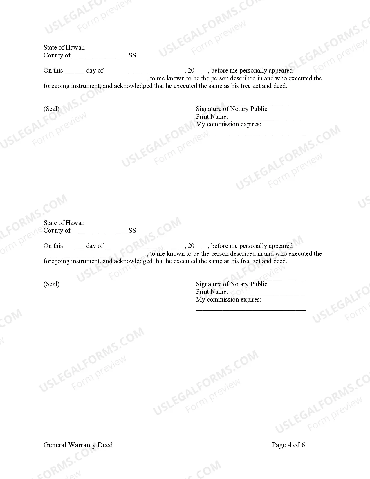 Preview Warranty Deed from Individual to Individual