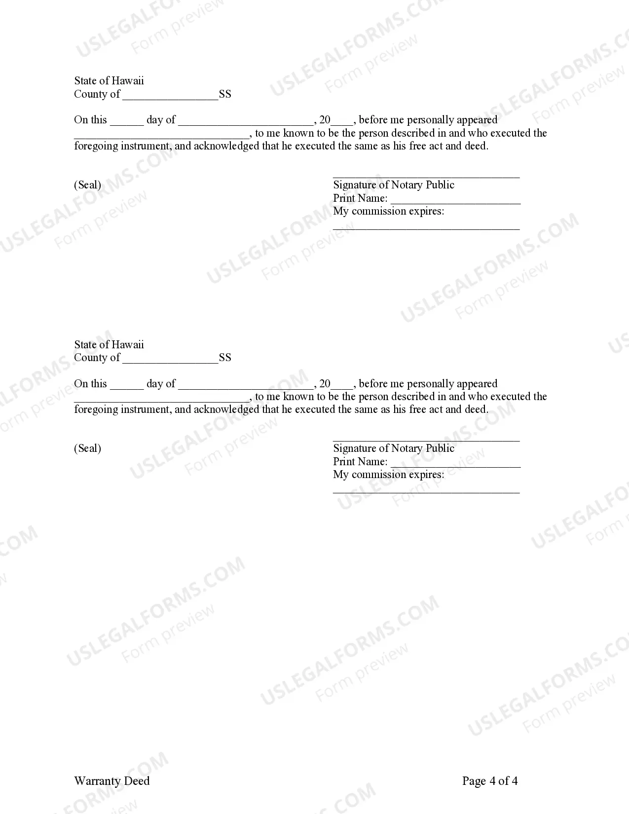 Preview Warranty Deed to Child Reserving a Life Estate in the Parents