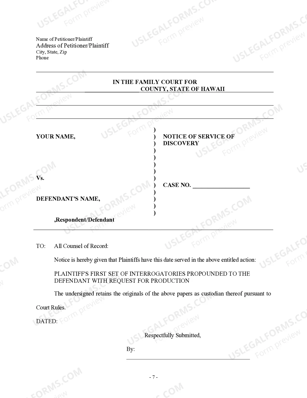 Preview Discovery Interrogatories from Plaintiff to Defendant with Production Requests