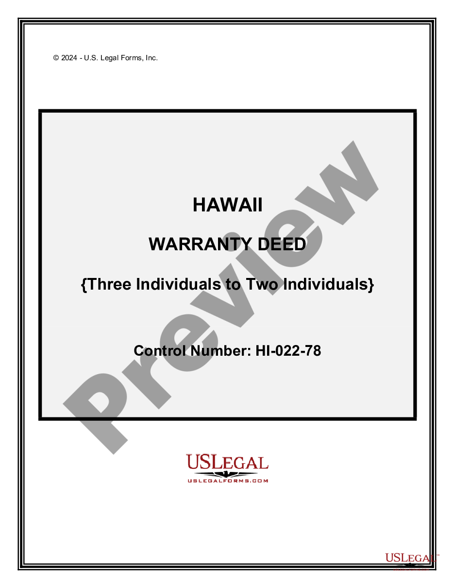 page 0 Warranty Deed - Three Individuals to Two Individuals preview