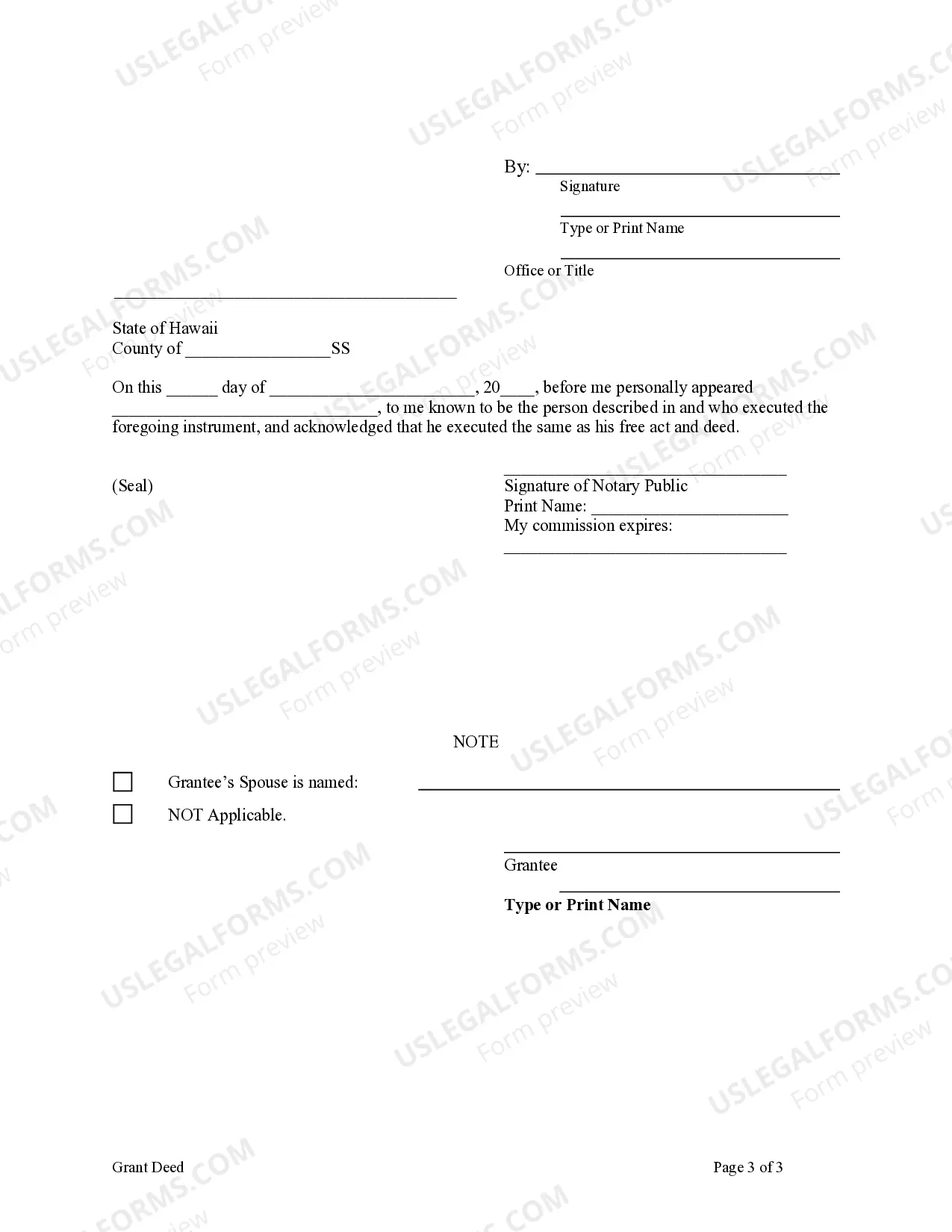 Preview Warranty Deed from a Trust to an Individual