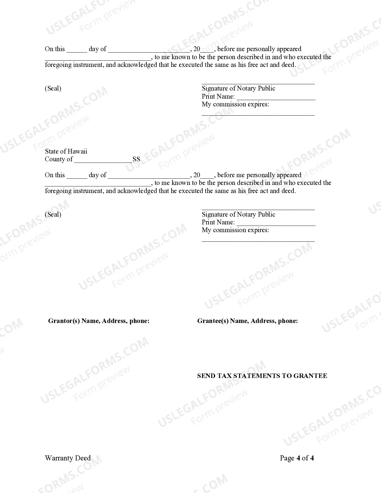 Preview Warranty Deed from two Individuals to Husband and Wife