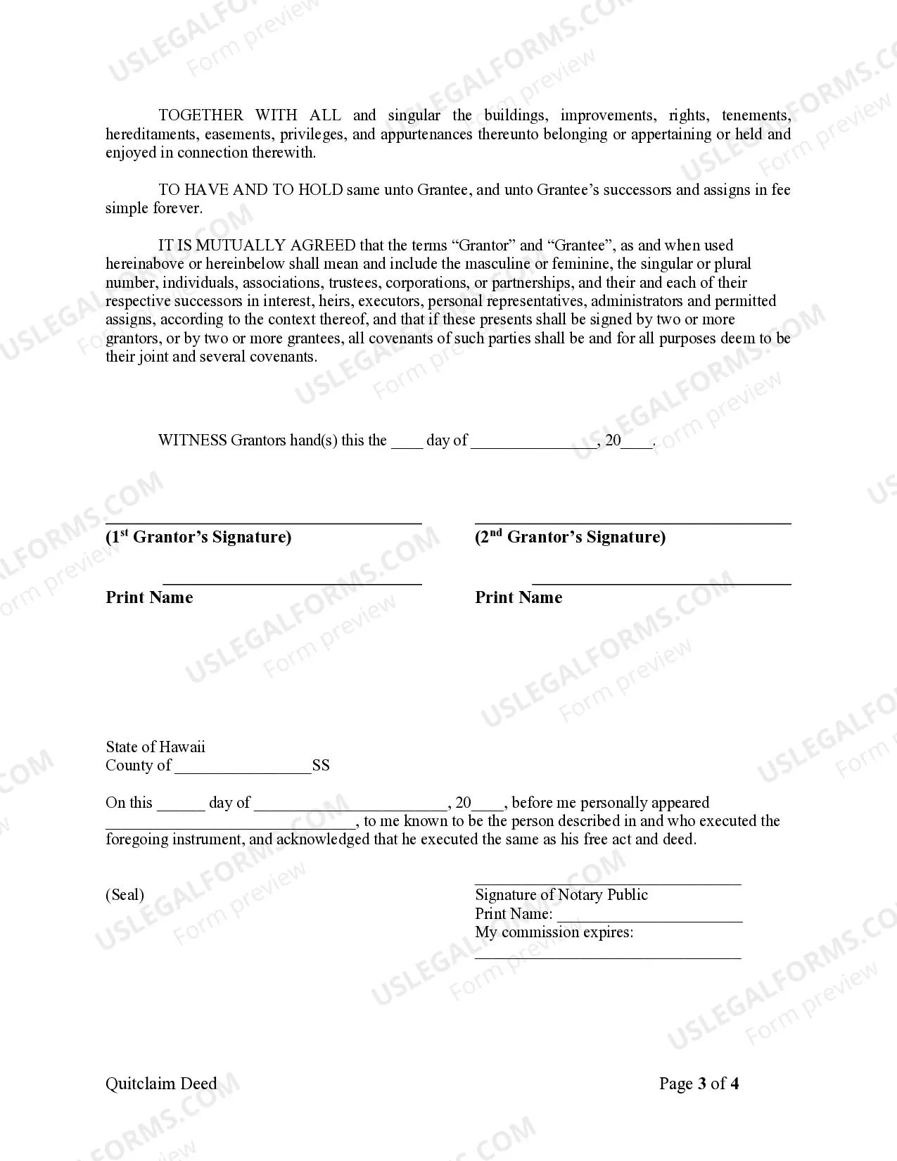 Preview Quitclaim Deed by Two Individuals to LLC