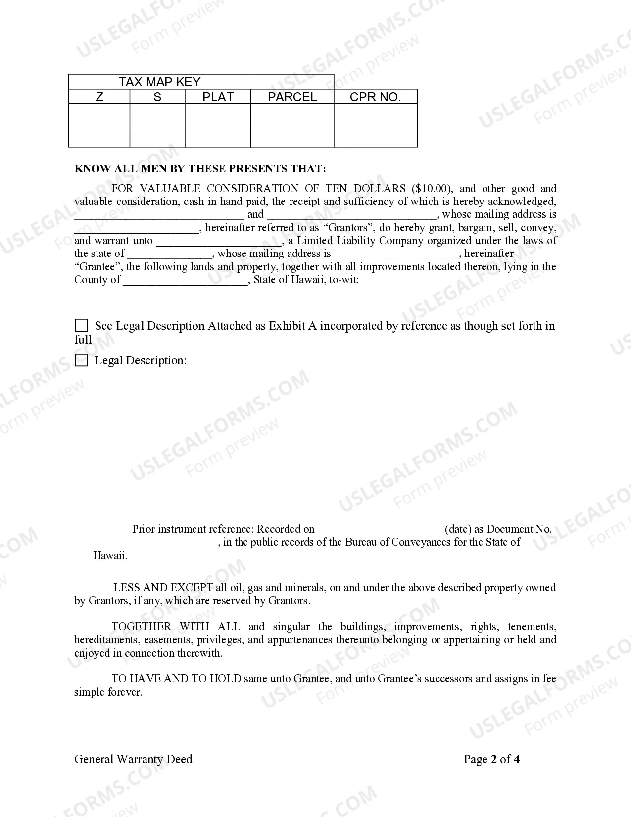 Preview Warranty Deed from two Individuals to LLC