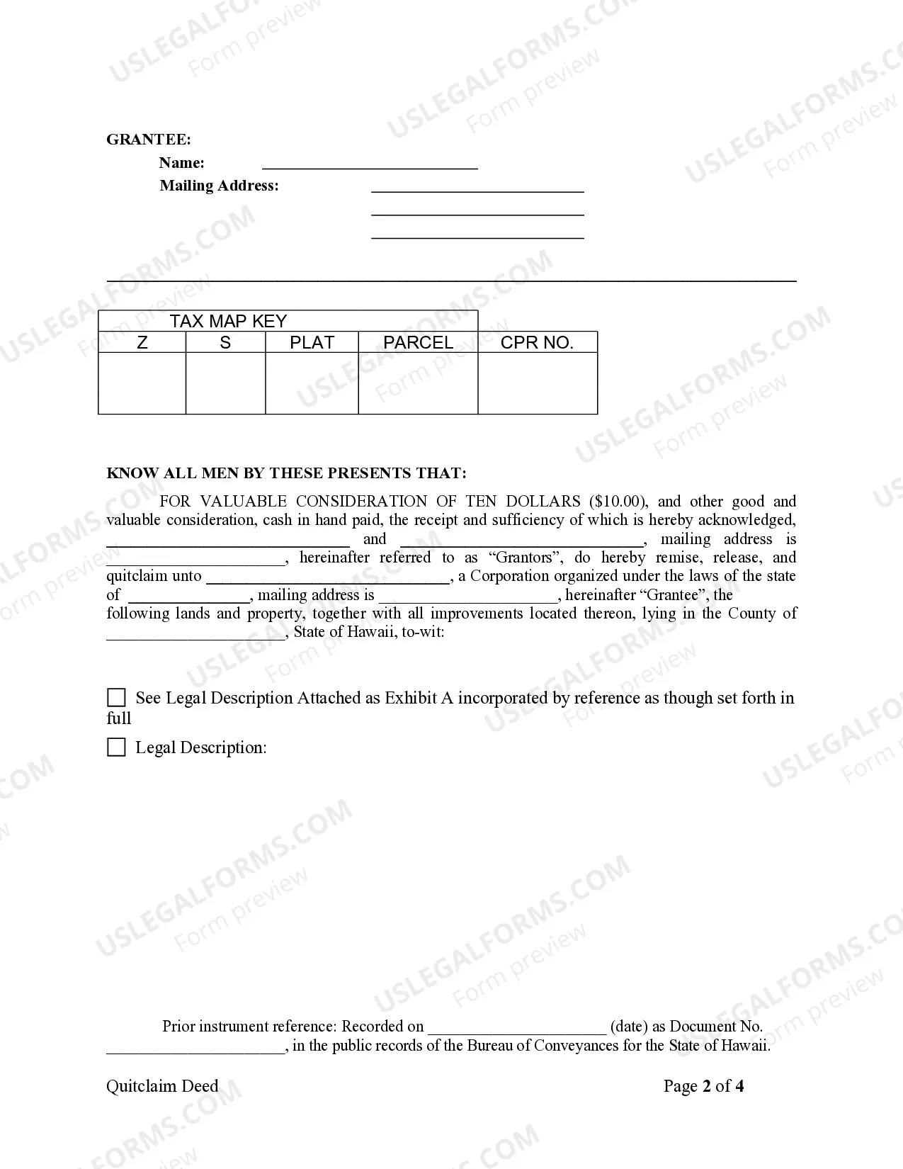 Preview Quitclaim Deed by Two Individuals to Corporation