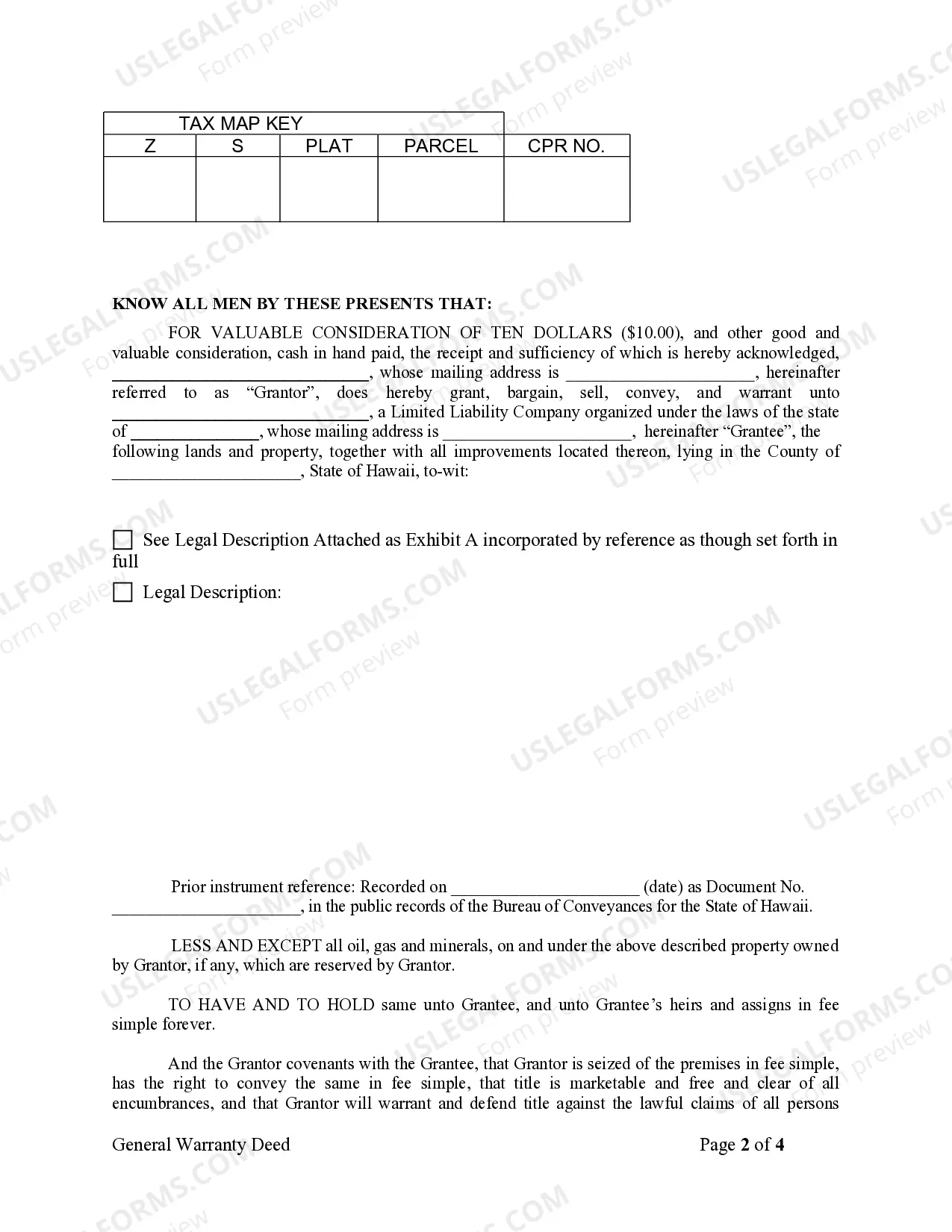 Preview Warranty Deed from Individual to LLC