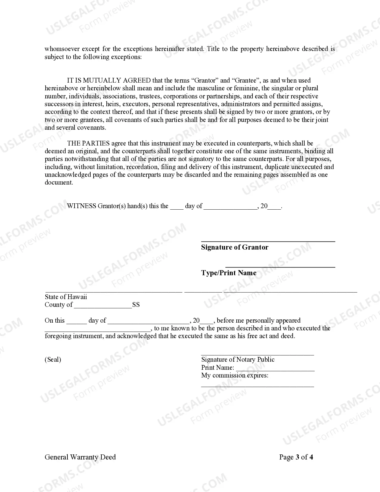 Preview Warranty Deed from Individual to LLC