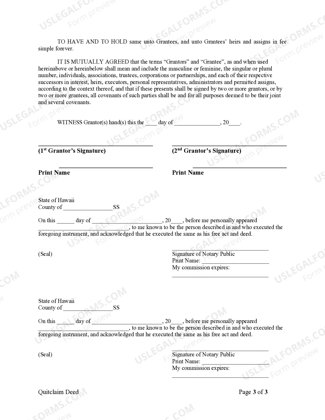 Preview Quitclaim Deed from Husband and Wife to Corporation