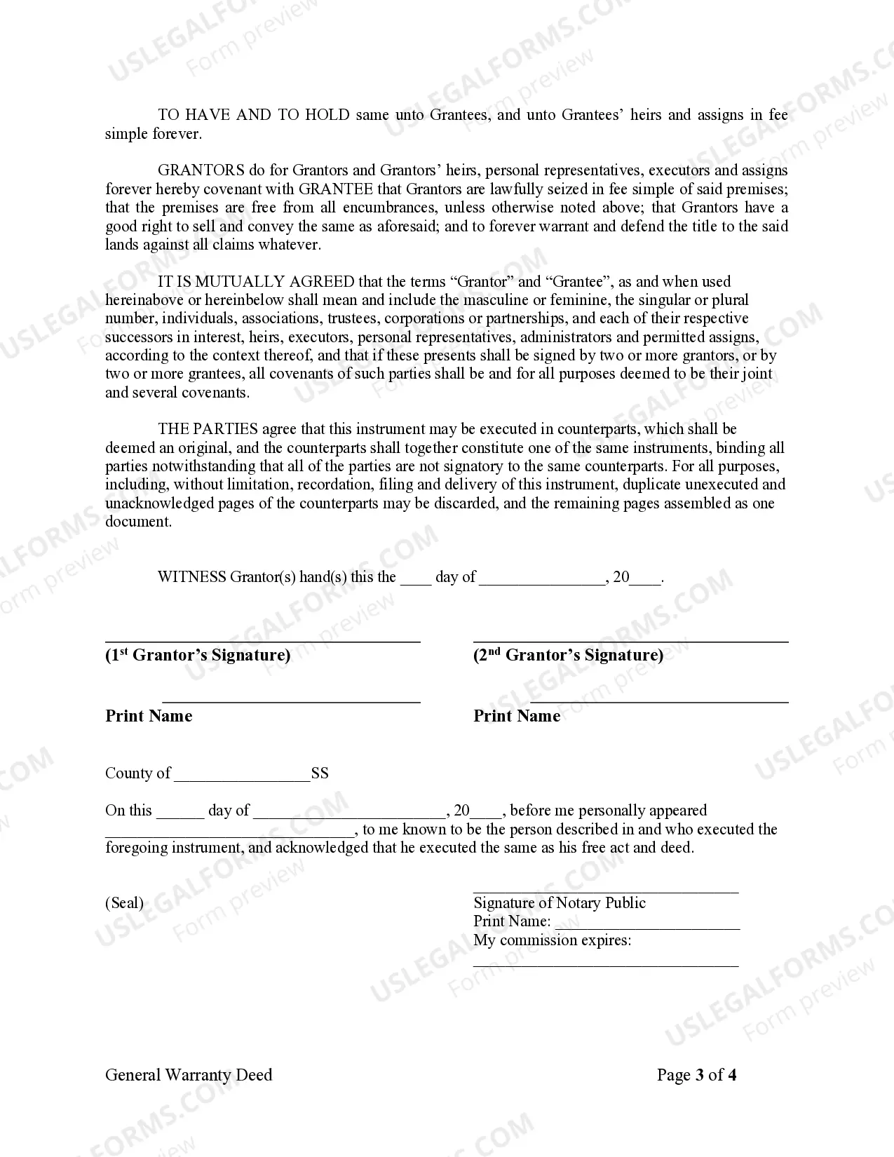 Preview Warranty Deed from Husband and Wife to Corporation