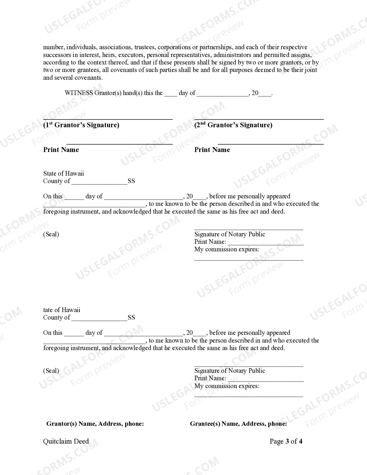 Preview Quitclaim Deed from Husband and Wife to LLC