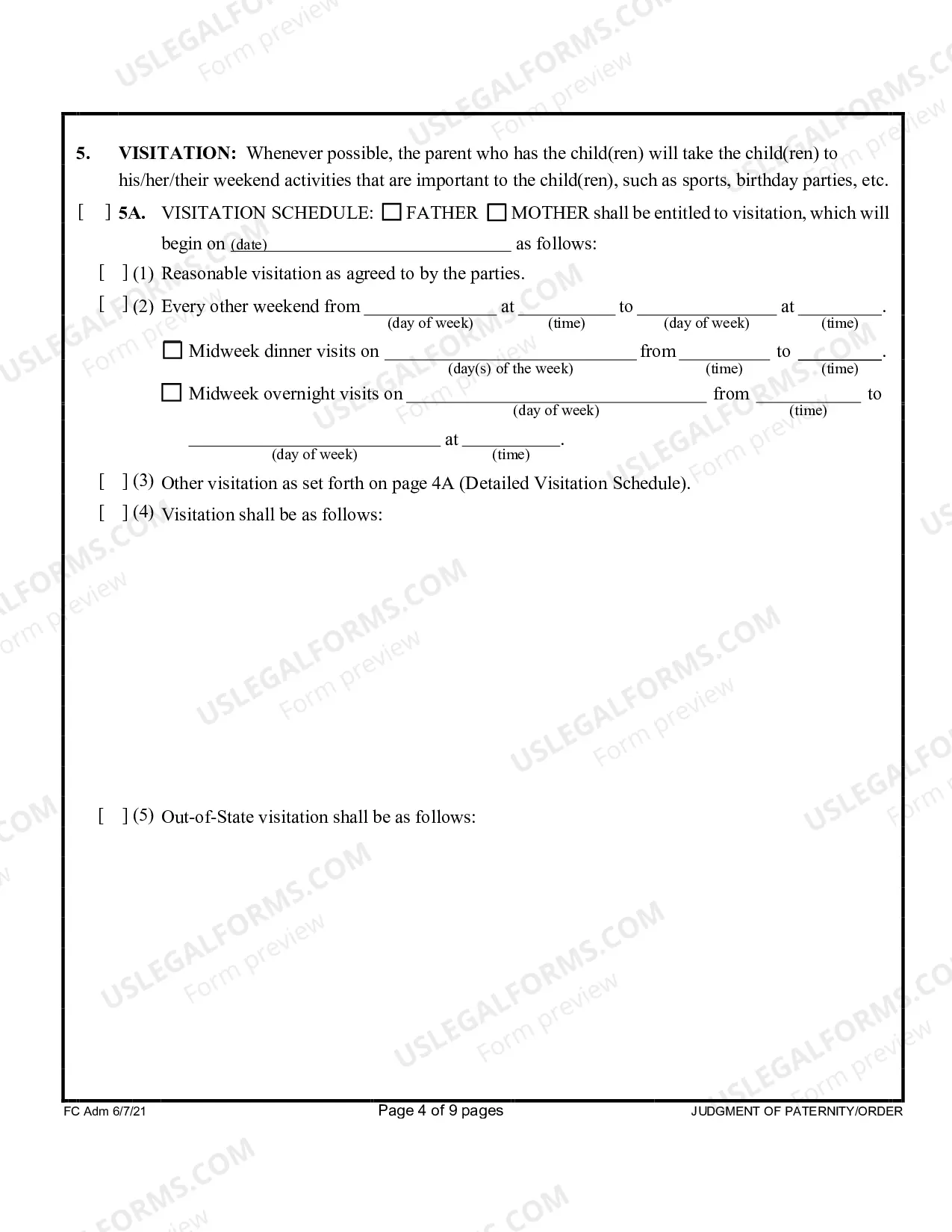 Preview Judgment of Paternity Order - First Circuit