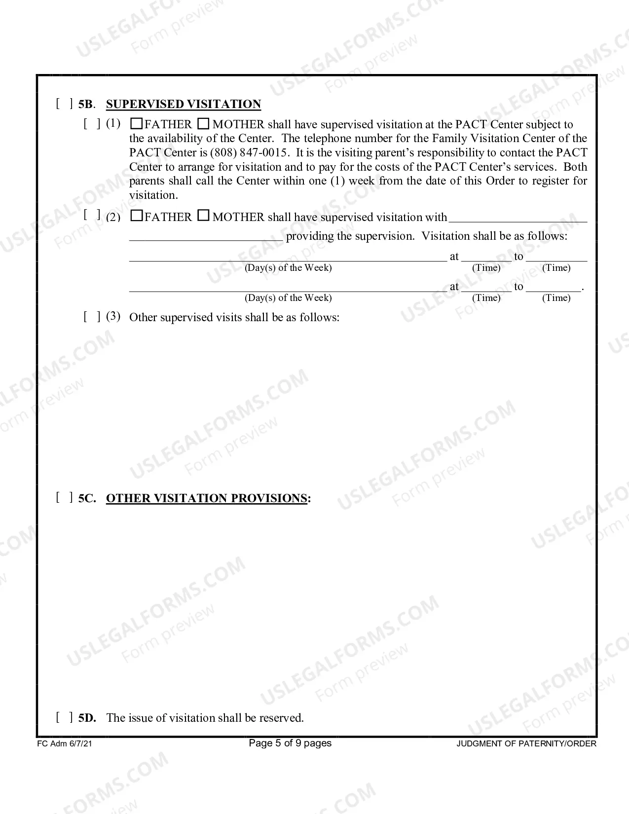 Preview Judgment of Paternity Order - First Circuit