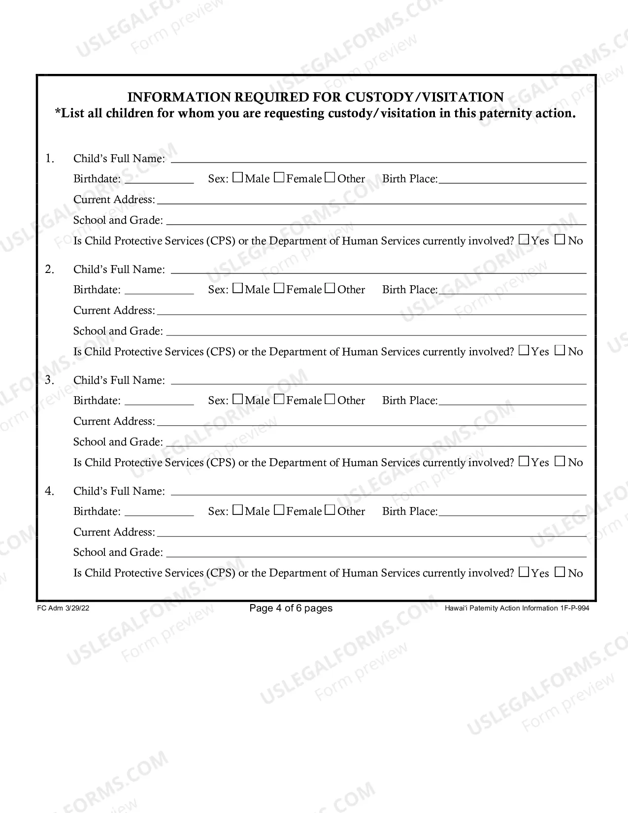 Preview Paternity Action Information - First Circuit