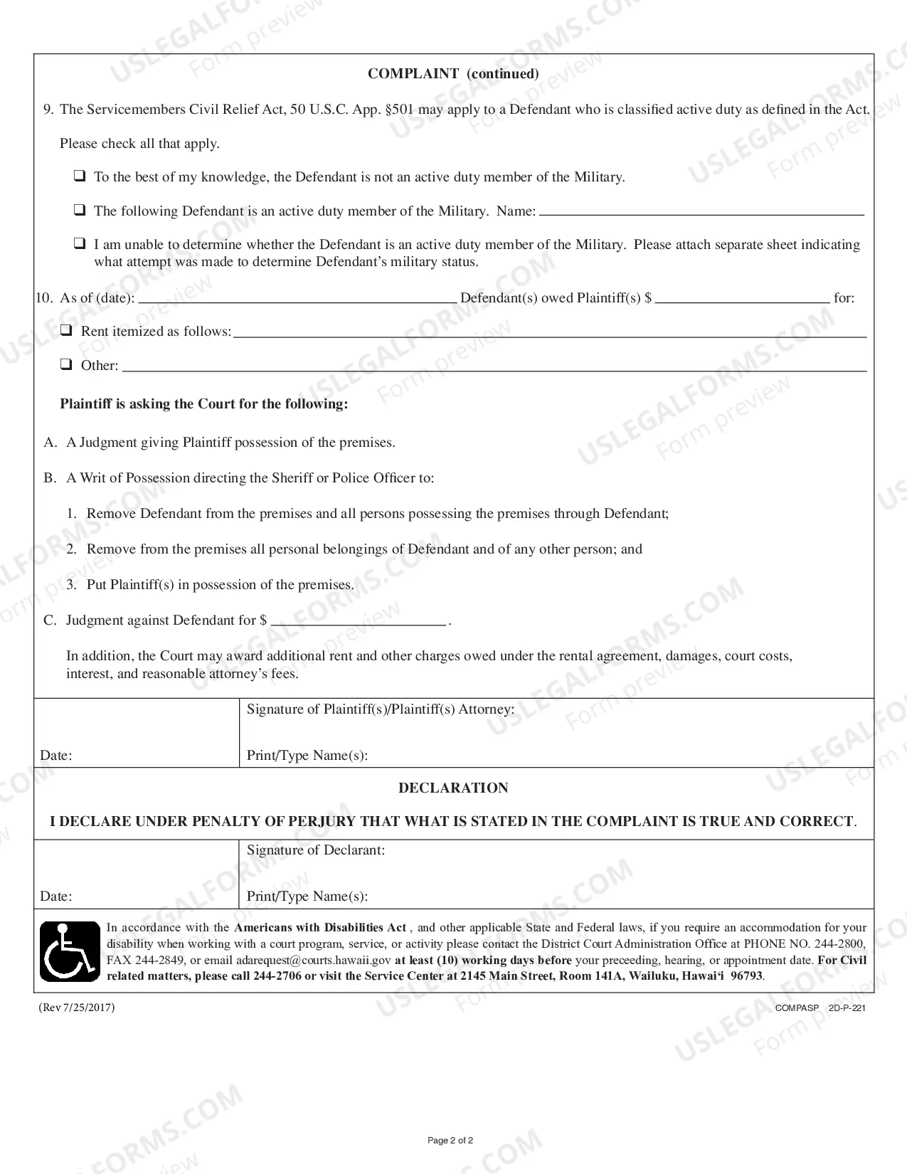 Preview Complaint regarding Assumpsit and Summary Possession and Damages - Landlord Tenant