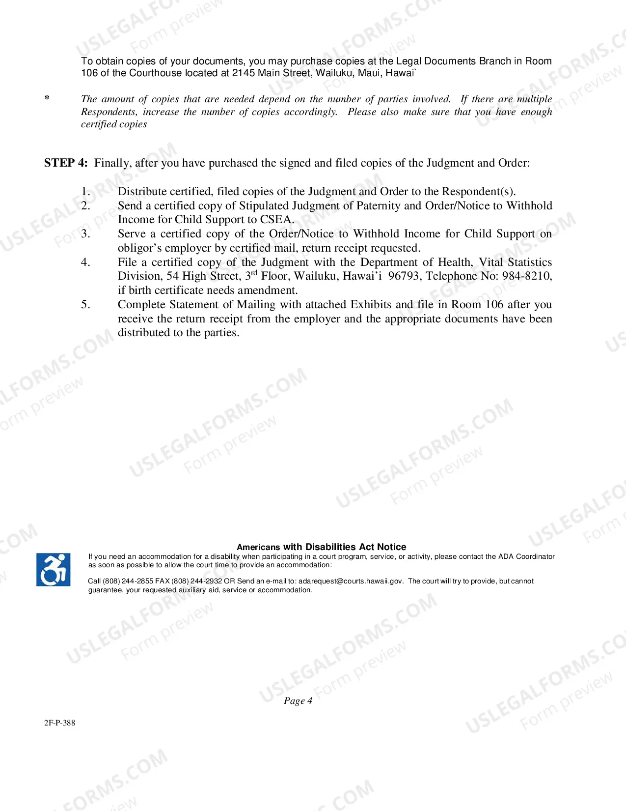 Preview Instructions for Uncontested Paternity without a Hearing - Second Circuit