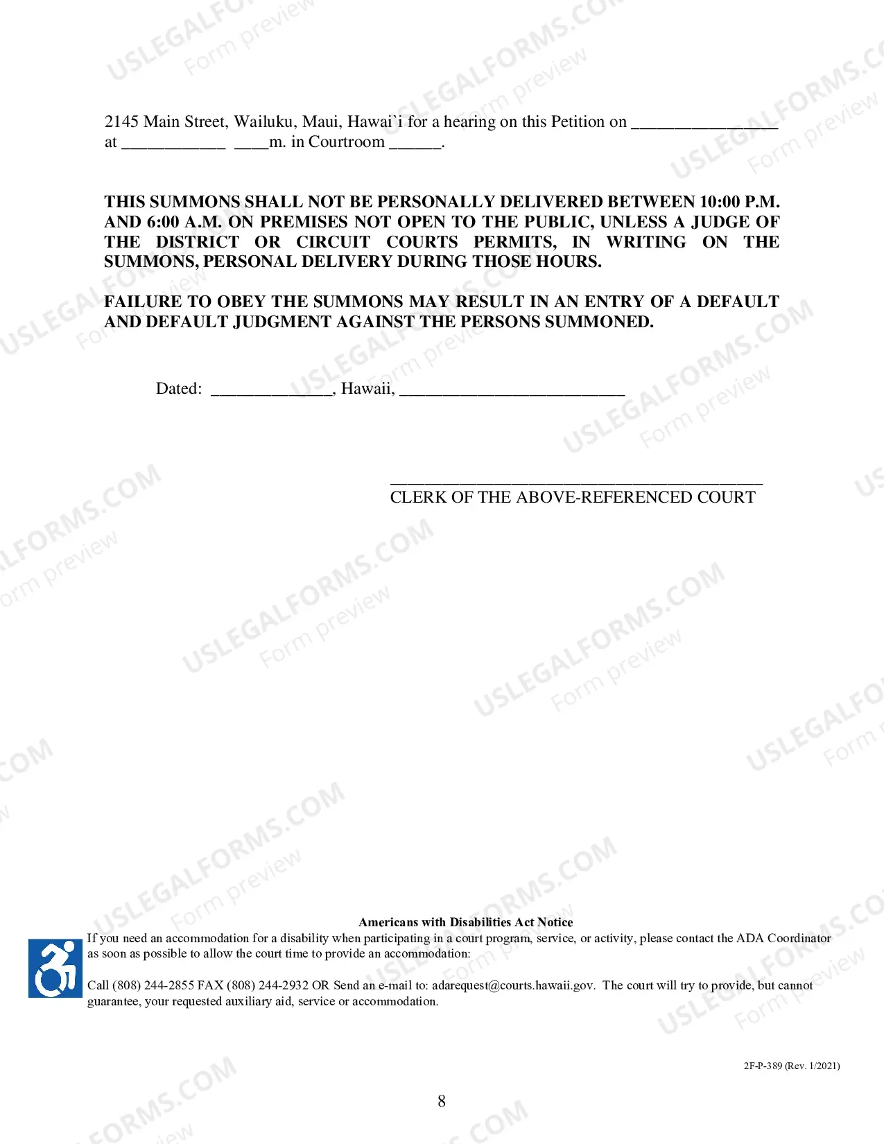 Preview Petition for Paternity and Summons - Second Circuit