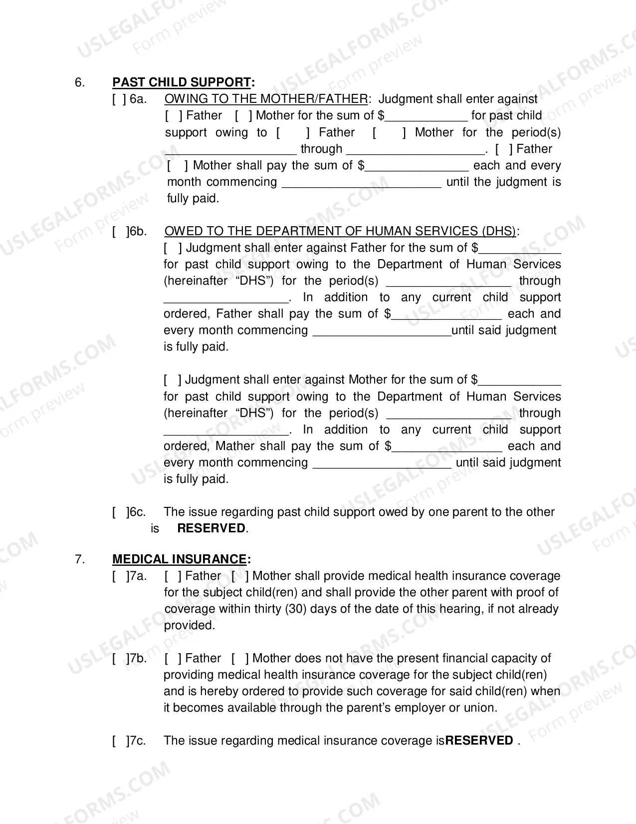 Preview Order Regarding Child Support - Second Circuit